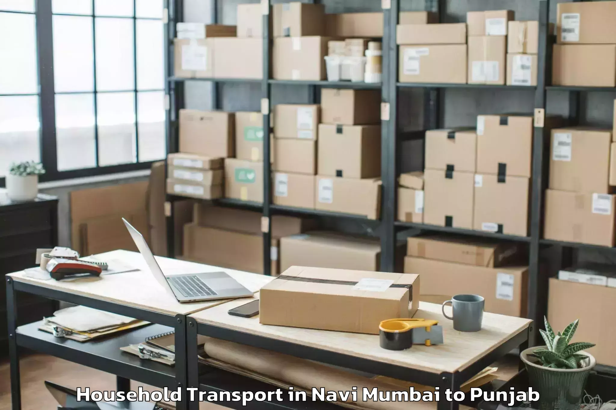 Top Navi Mumbai to Barnala Household Transport Available